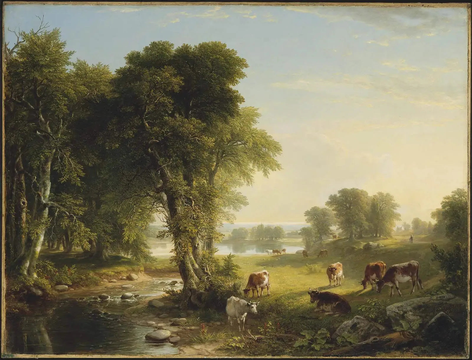 Le ruisseau babillant - Asher Brown Durand image 1 copie de tableau peinte à la main