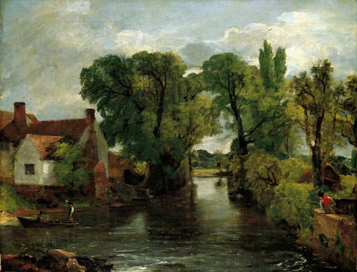 Le ruisseau du moulin, la maison de Willy Lott - John Constable image 1 reproduction artisanale de tableau
