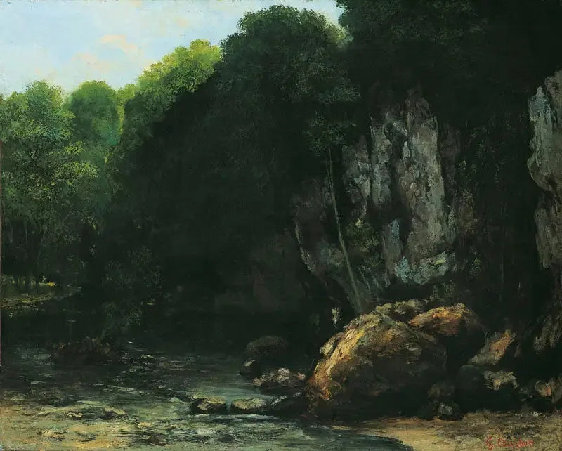 Le Ruisseau du Puits-Noir - Gustave Courbet image 1 copie peinte à la main à l’huile