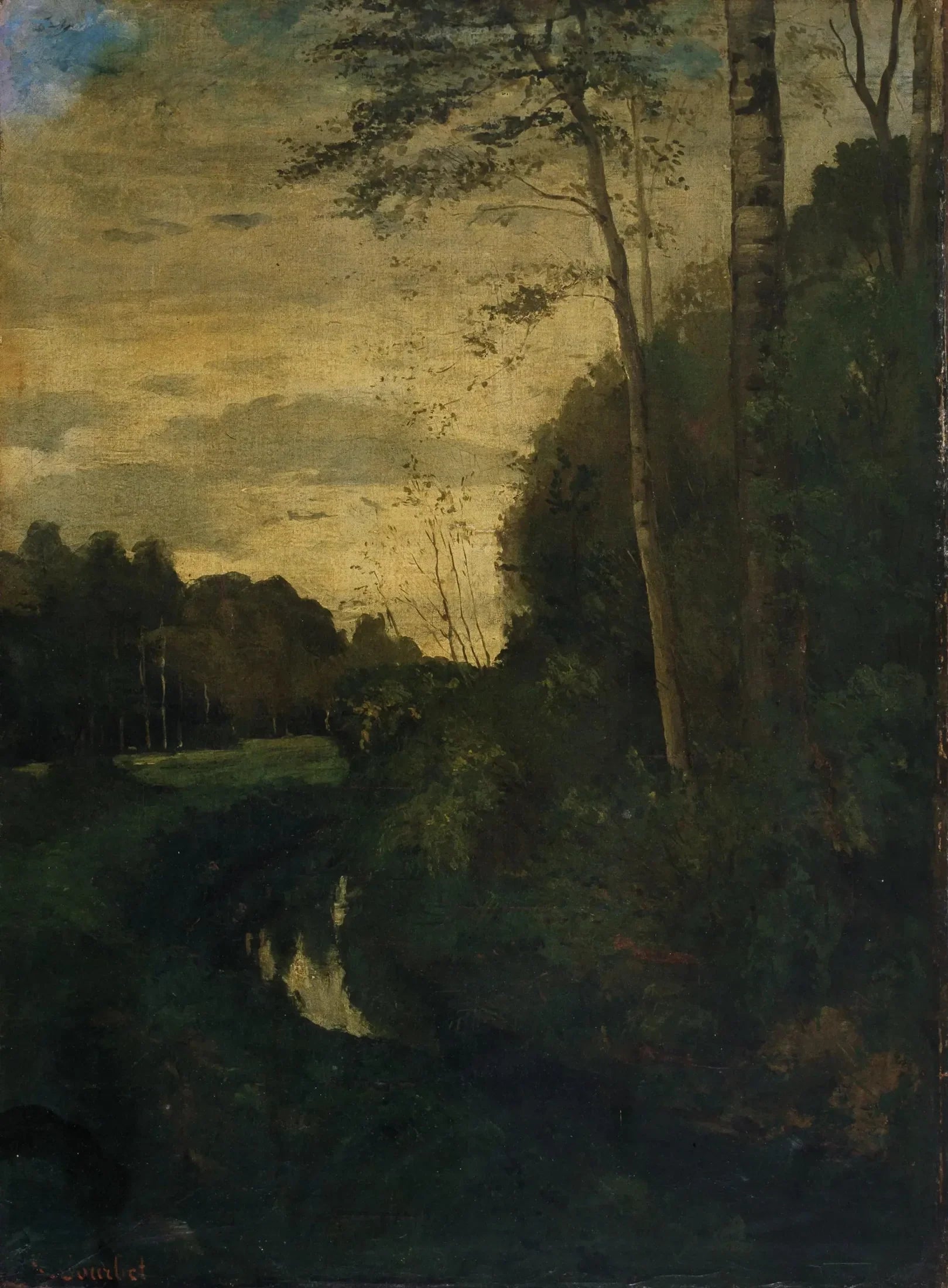 Le ruisseau - Gustave Courbet image 1 reproduction d’œuvre d’art à l’huile