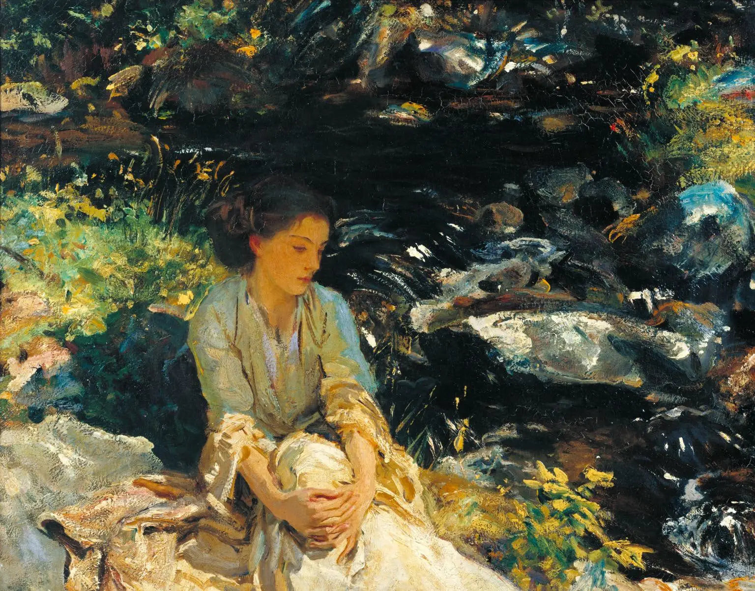 Le ruisseau noir - John Singer Sargent image 1 copie de tableau peinte à la main