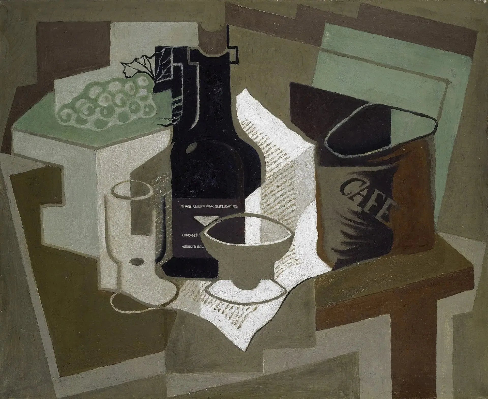 Le sac de café - Juan Gris image 1 reproduction réalisée par Alpha Reproduction