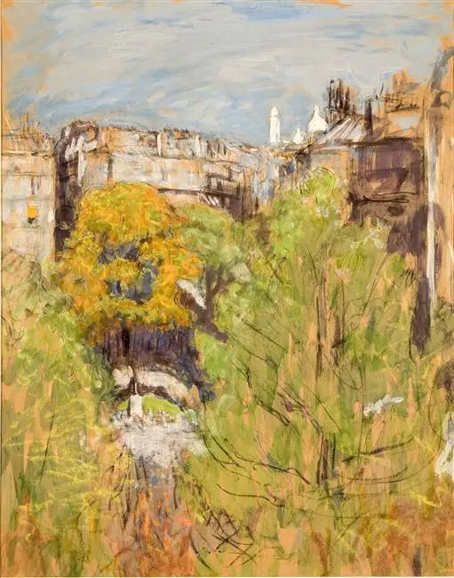 Le Sacré-Cœur vu de l'appartement de l'artiste, place Vintimille - Édouard Vuillard image 1 copie peinte à la main à l’huile