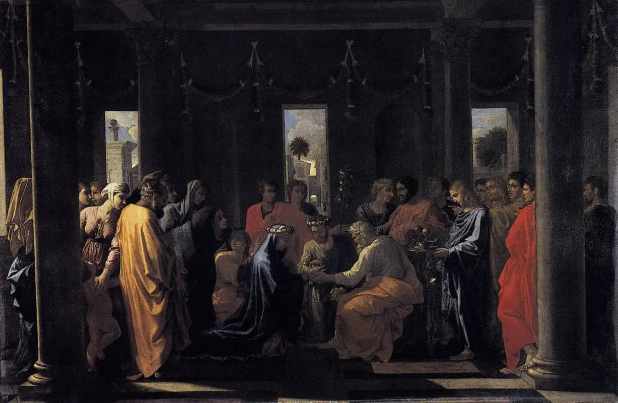 Le Sacrement du mariage - Nicolas Poussin image 1 copie de tableau peinte à la main