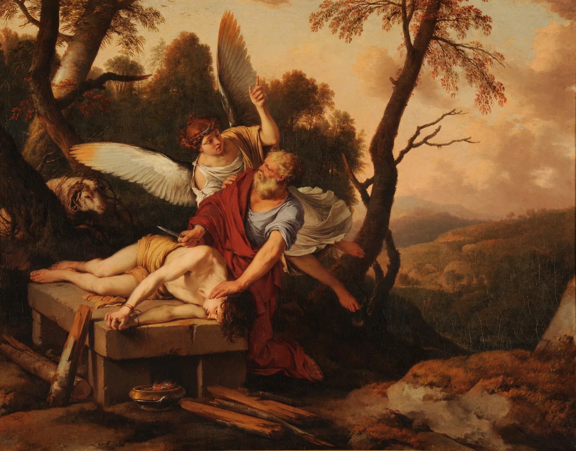 Le Sacrifice d'Abraham - Laurent de La Hyre image 1 reproduction d’œuvre d’art à l’huile