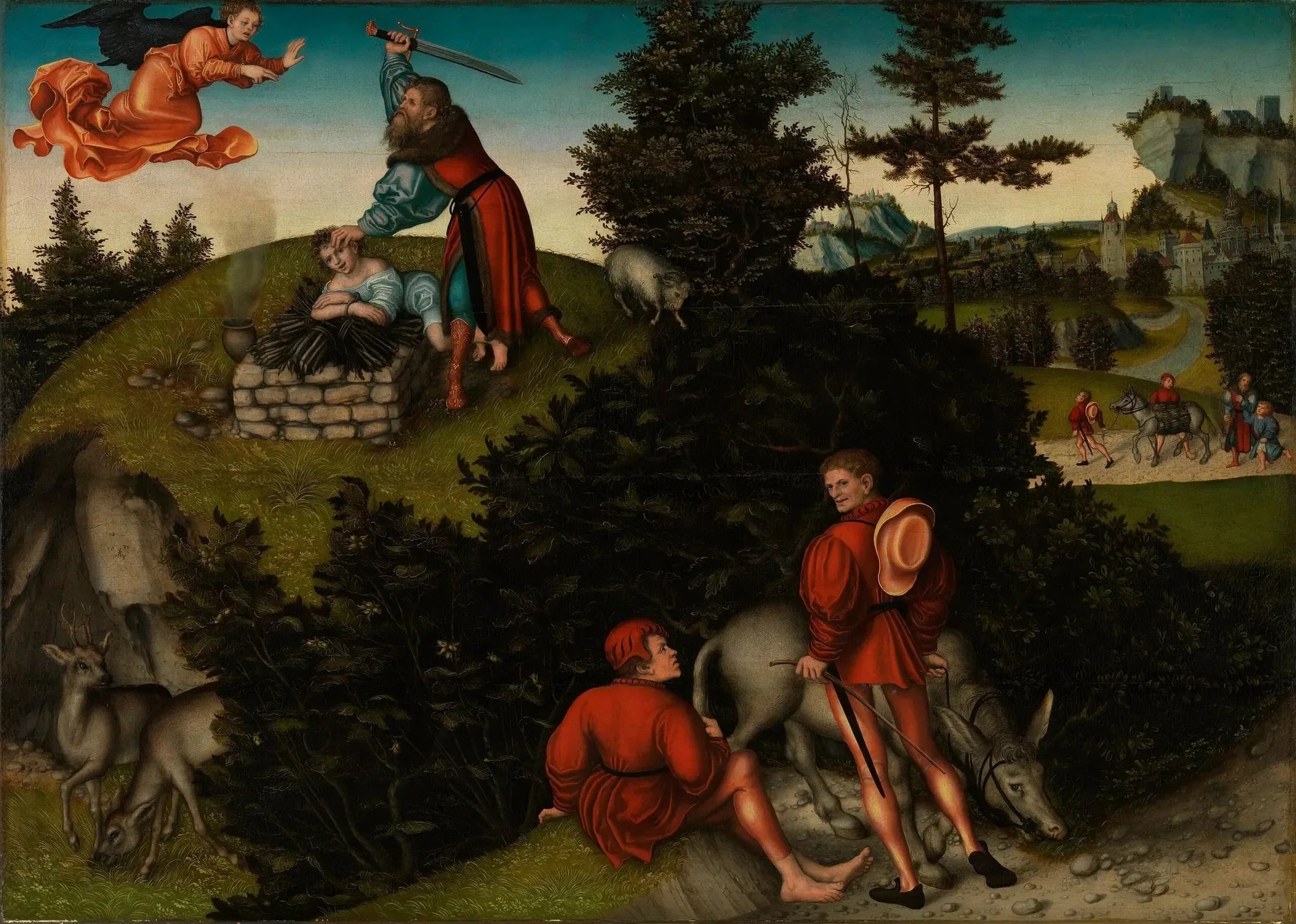 Le Sacrifice d'Abraham - Lucas Cranach the Elder image 1 tableau peint à l’huile sur toile