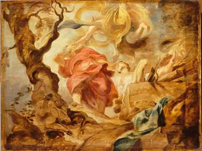 Le Sacrifice d'Abraham - Peter Paul Rubens image 1 copie peinte à la main à l’huile