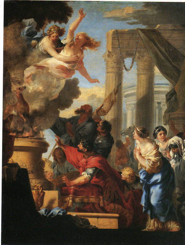 Le Sacrifice d'Iphigénie - Sébastien Bourdon image 1 copie de tableau peinte à la main