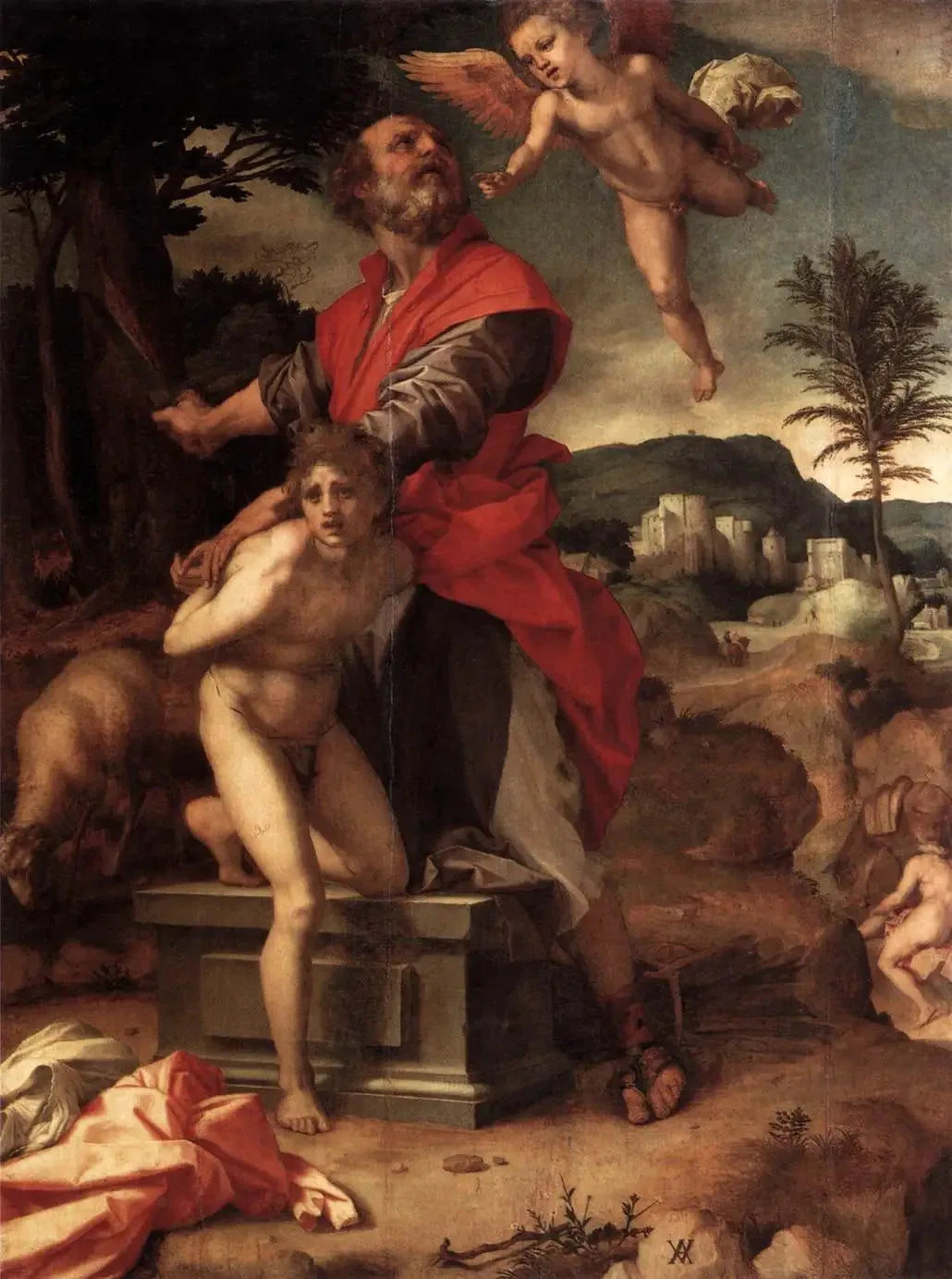 Le Sacrifice d'Isaac - Andrea del Sarto image 1 reproduction de peinture à l’huile