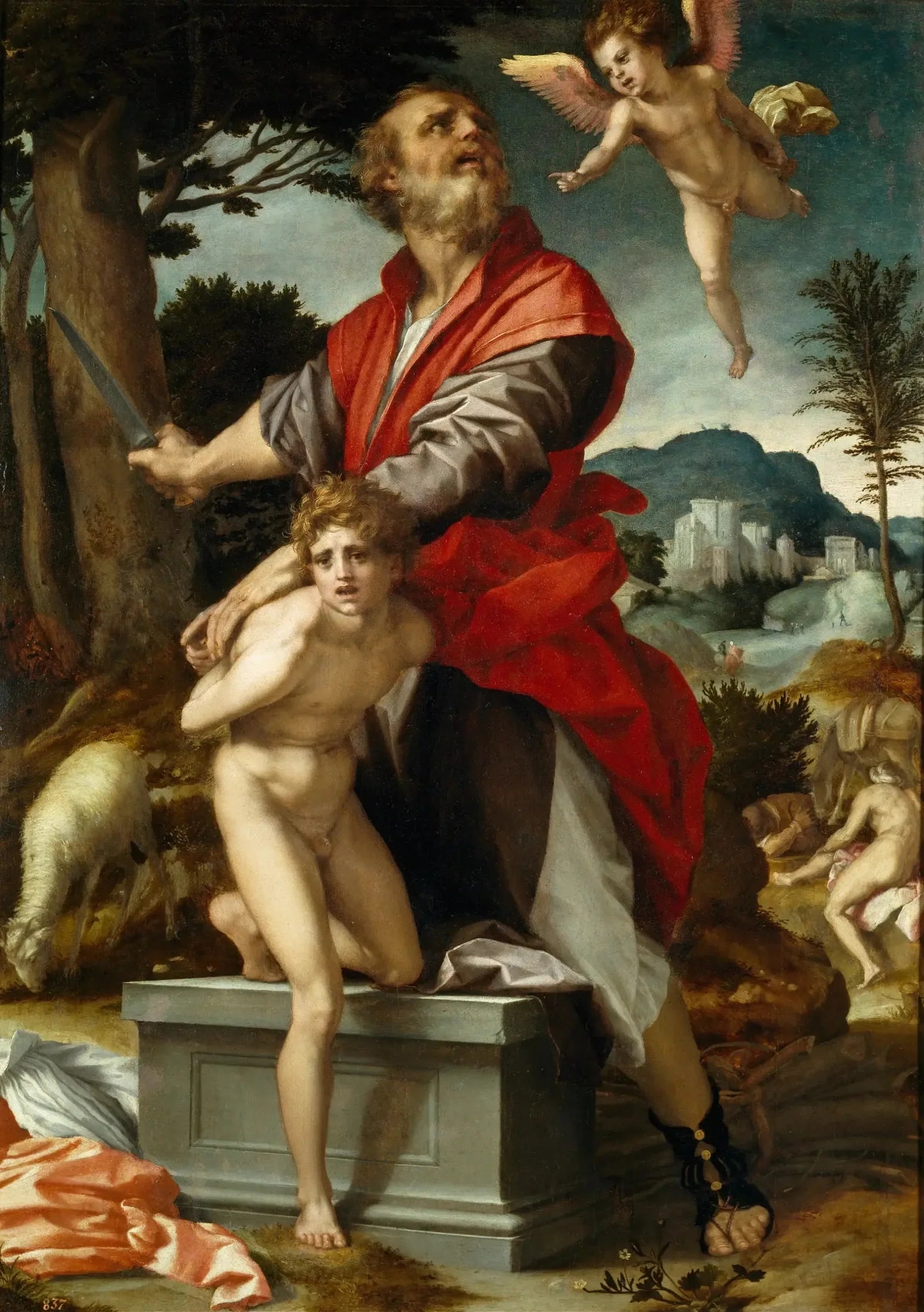 Le sacrifice d'Isaac - Andrea del Sarto image 1 tableau peint à l’huile sur toile
