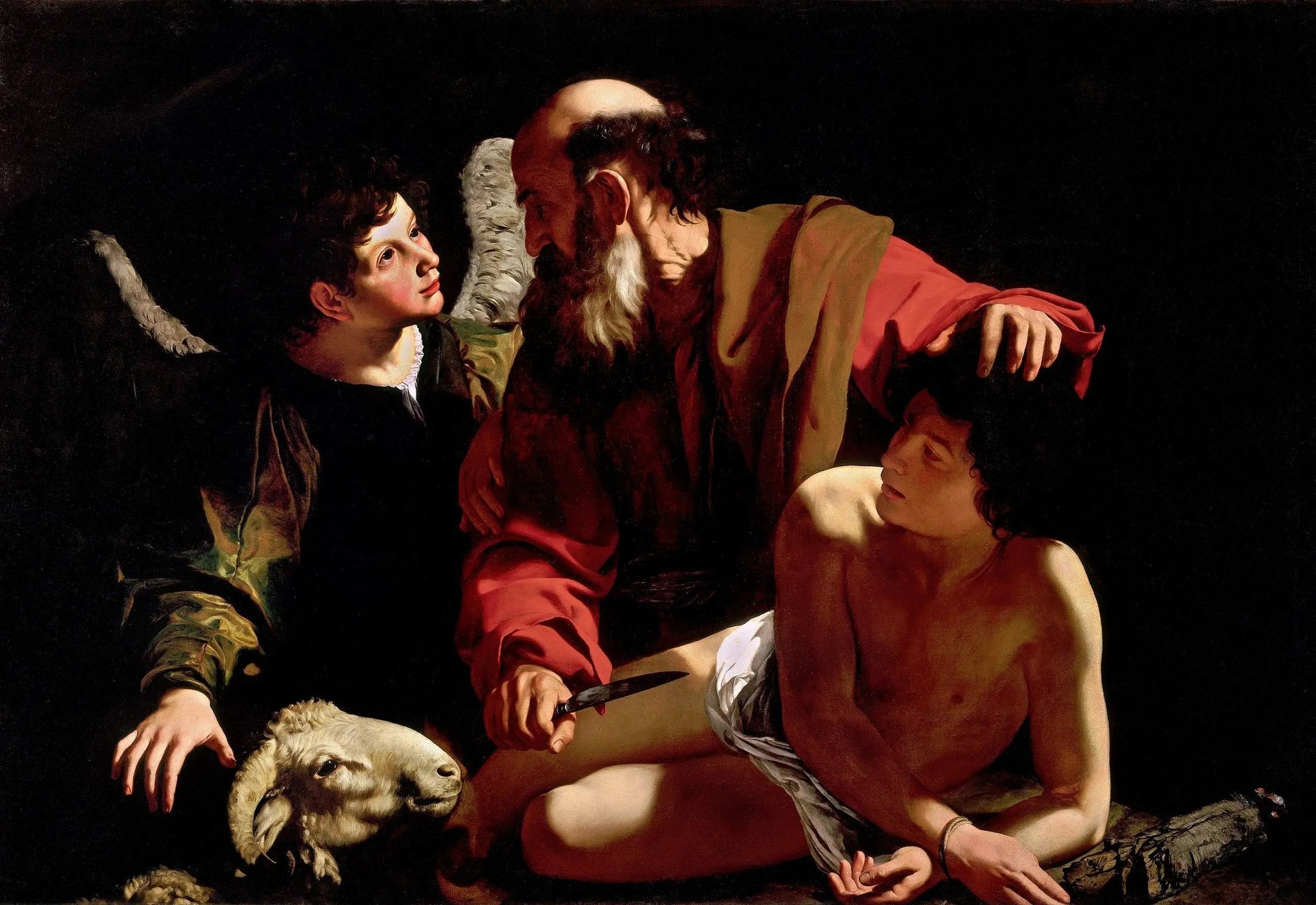 Le Sacrifice d'Isaac - Le Caravage image 1 reproduction d’œuvre d’art à l’huile
