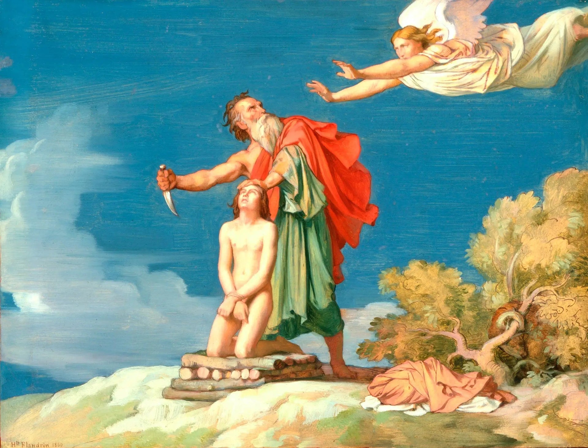 Le Sacrifice d'Isaac - Hippolyte Flandrin image 1 reproduction réalisée par Alpha Reproduction