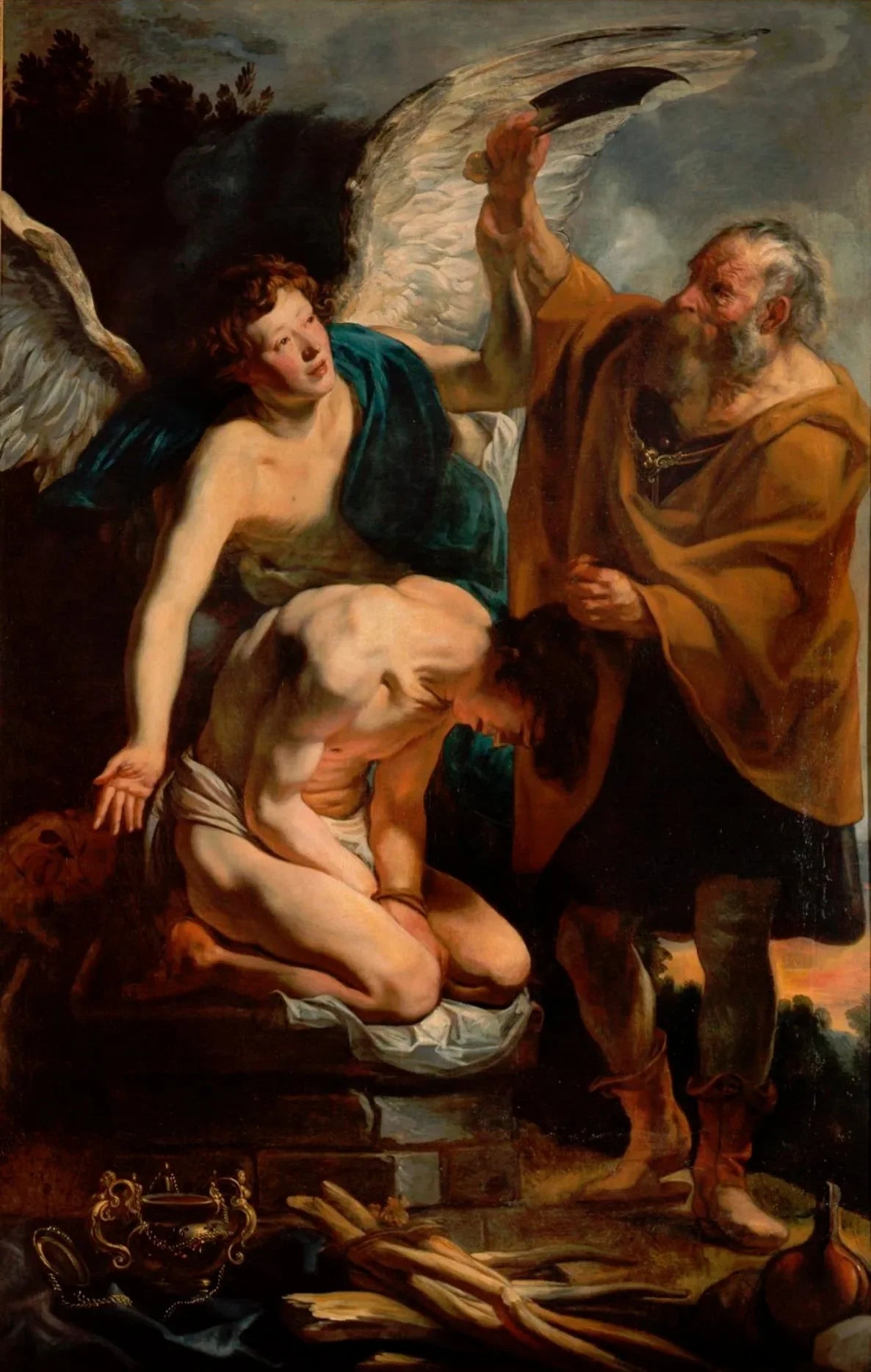 Le sacrifice d'Isaac - Jacob Jordaens image 1 reproduction artisanale de tableau