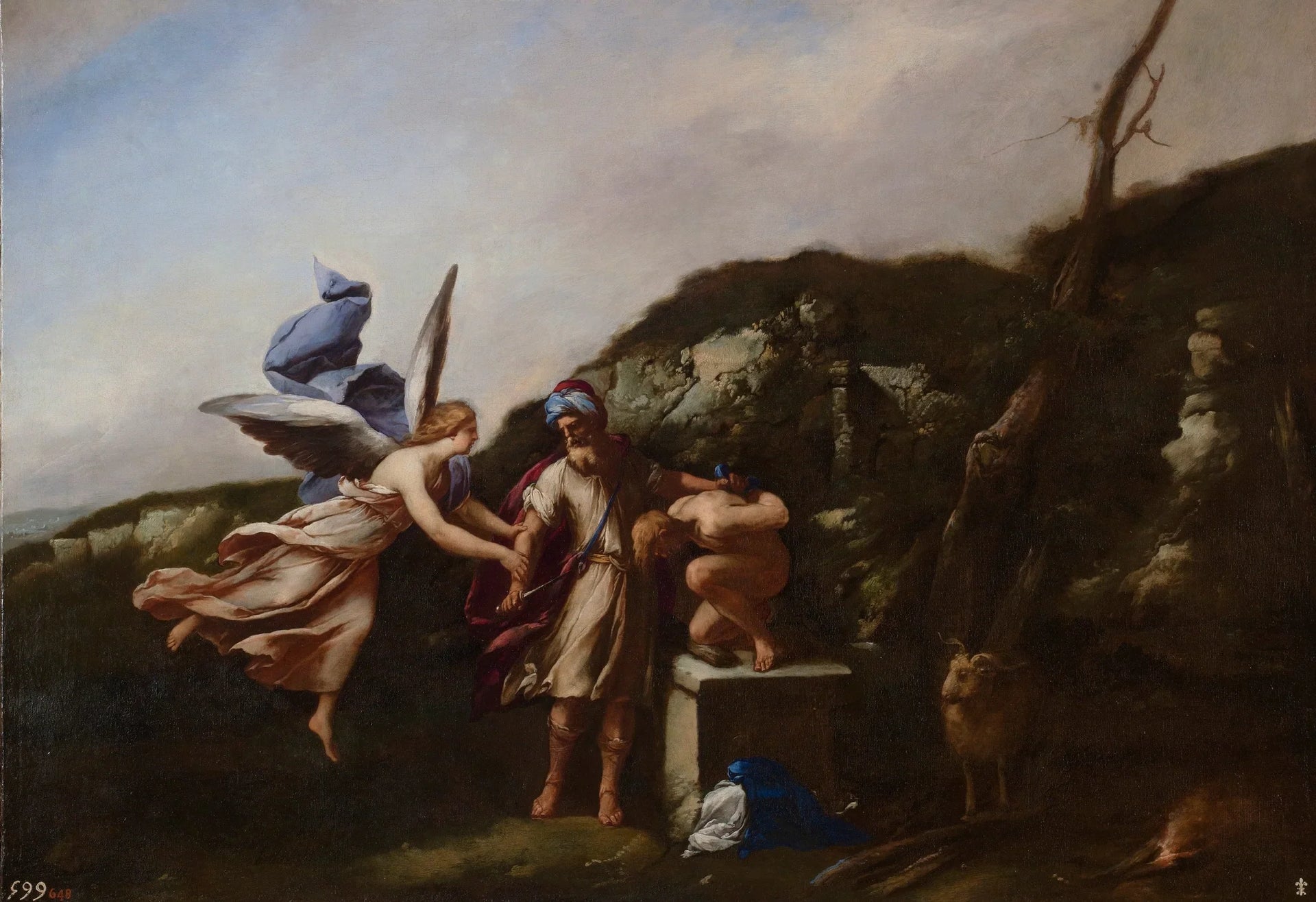 Le sacrifice d'Isaac - Luca Giordano image 1 copie de tableau peinte à la main