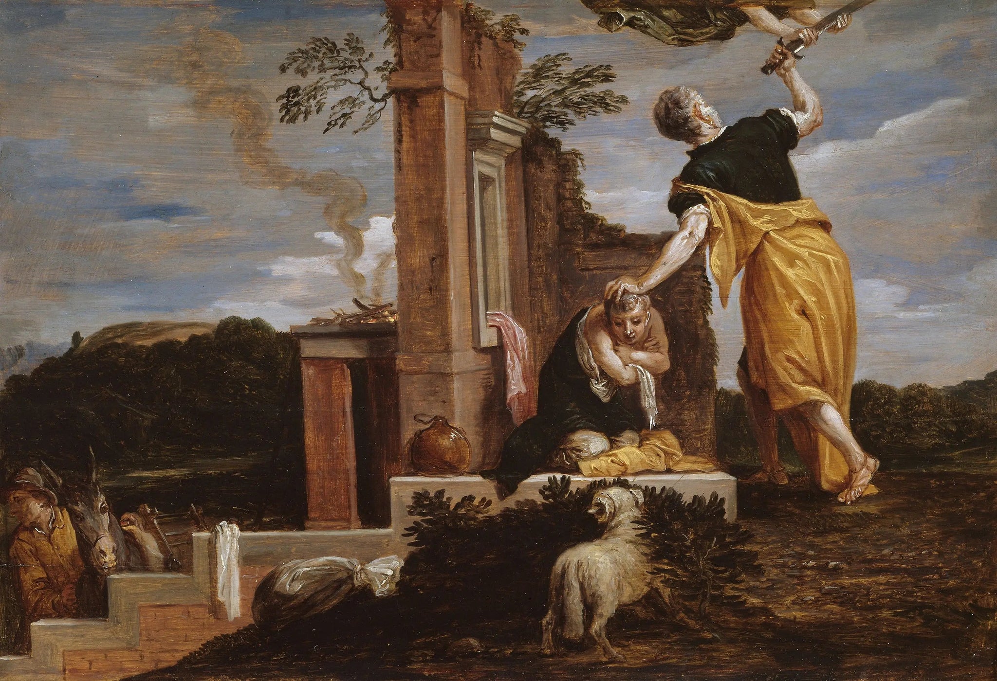 Le sacrifice d'Isaac par Abraham - David Teniers le Jeune image 1 tableau peint à l’huile sur toile
