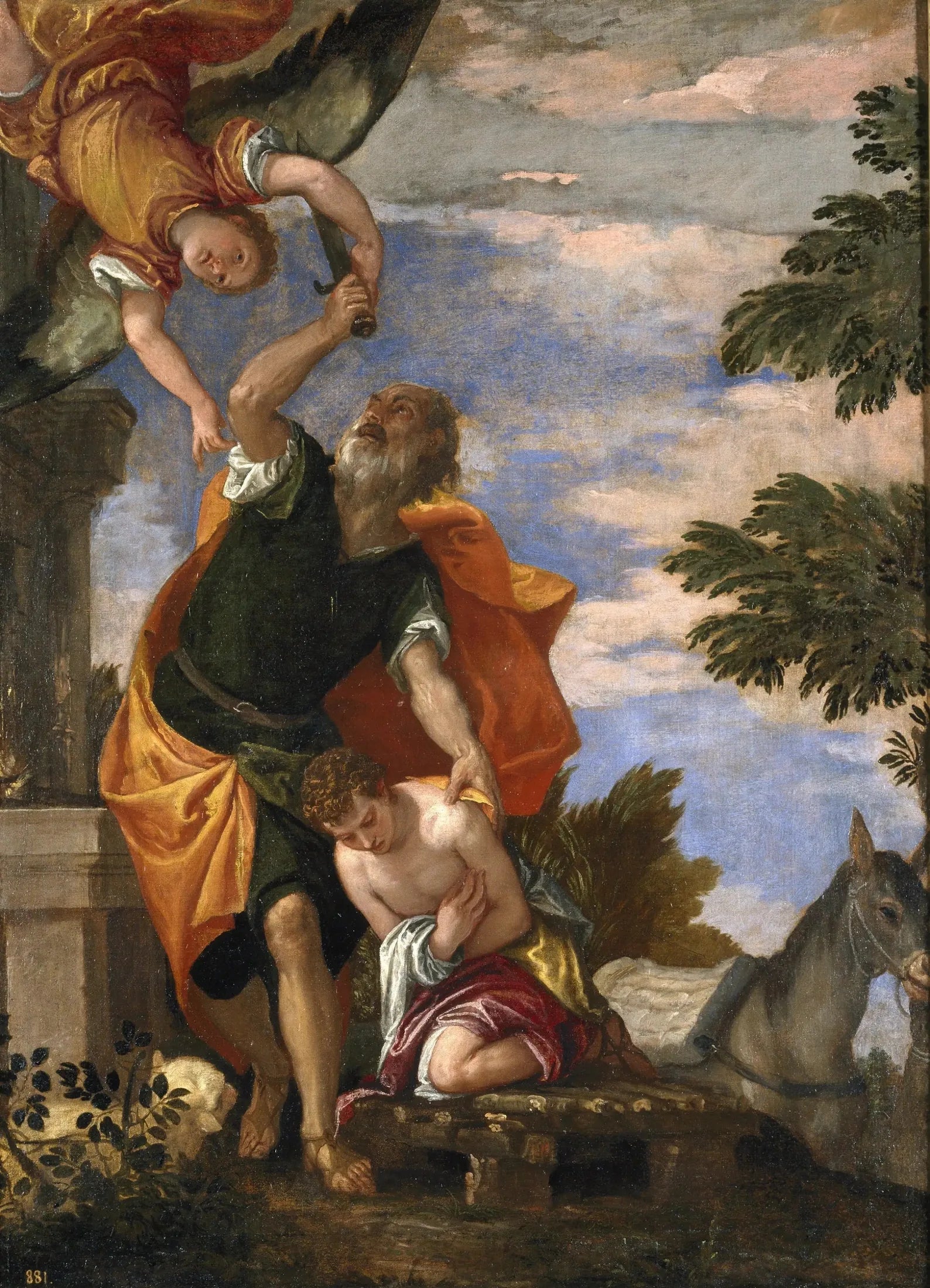Le Sacrifice d’Isaac - Paul Véronèse image 1 copie de tableau peinte à la main
