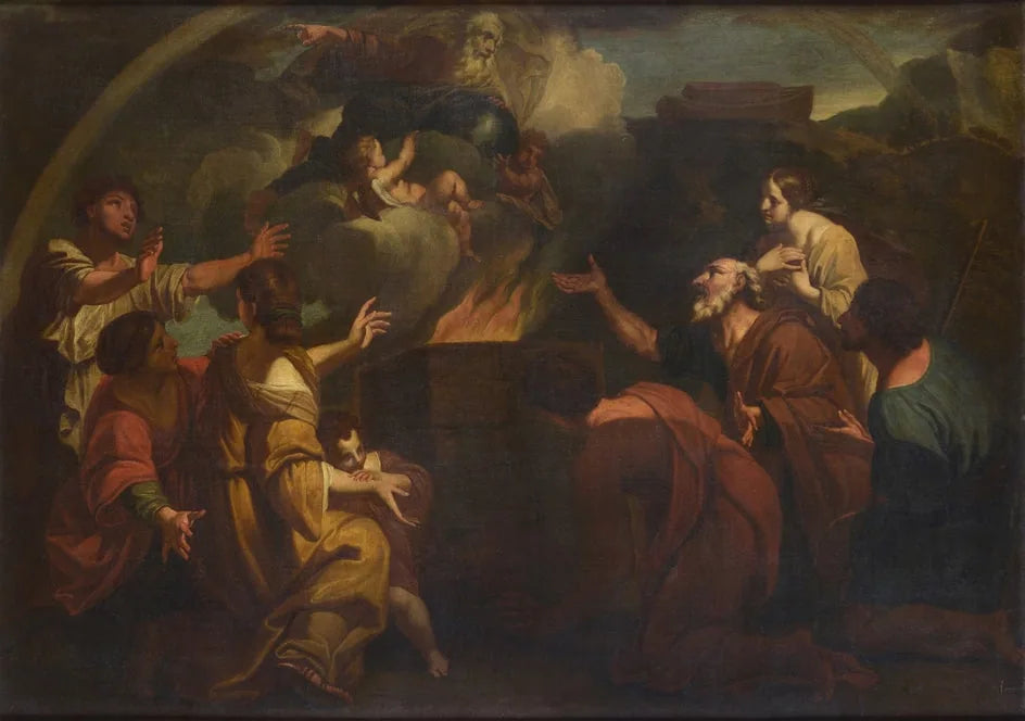 Le sacrifice de Noé - Carlo Maratta image 1 tableau peint à l’huile sur toile