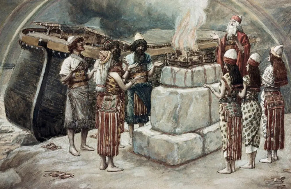 Le sacrifice de Noé - James Tissot image 1 copie peinte à la main à l’huile