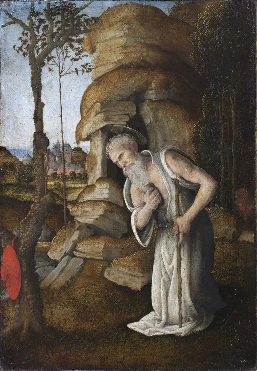 Le Saint Jérôme pénitent dans le désert - Filippino Lippi image 1 reproduction artisanale de tableau
