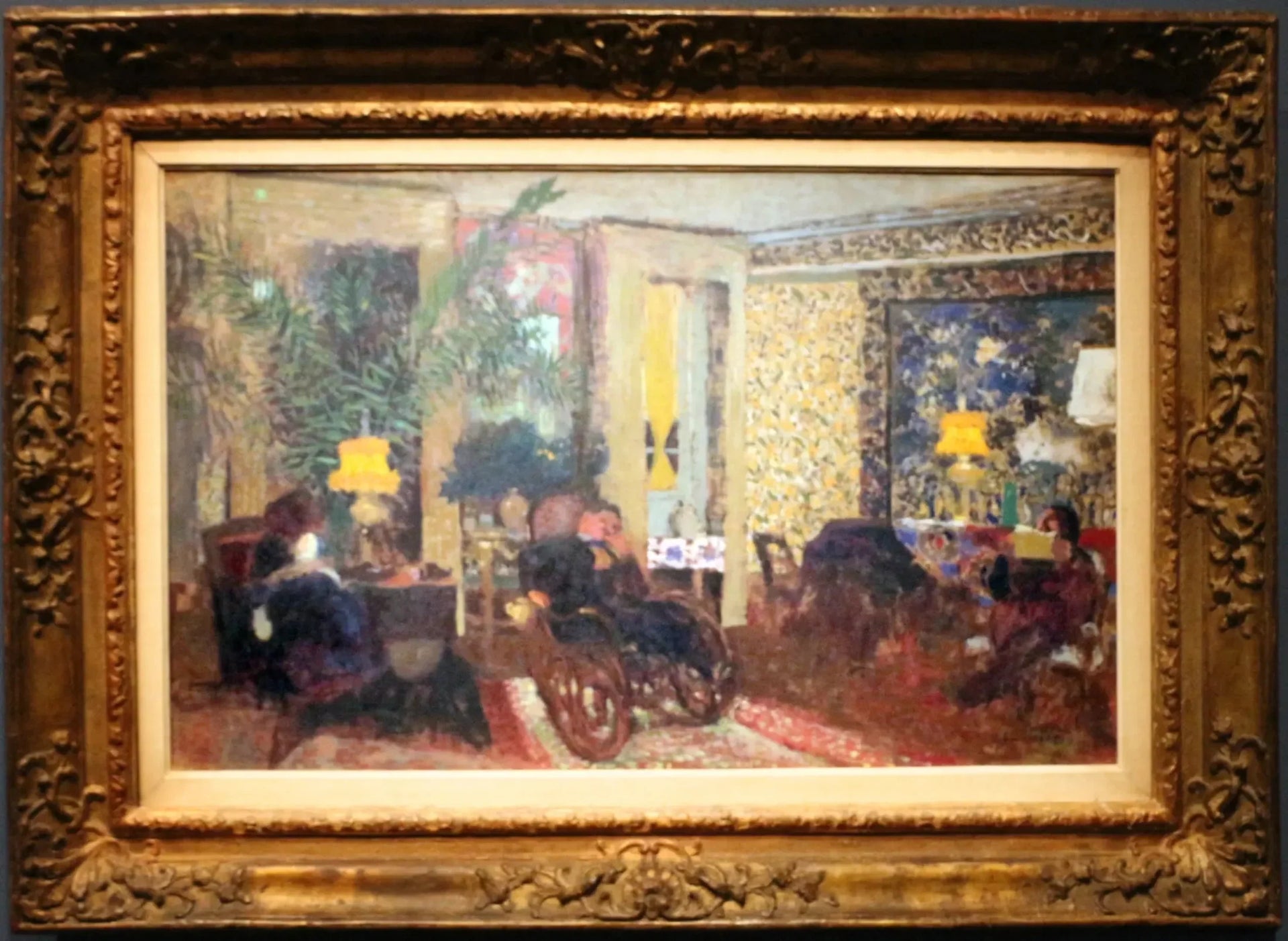 Le Salon aux trois lampes, rue Saint-Florentin - Édouard Vuillard image 1 copie peinte à la main à l’huile