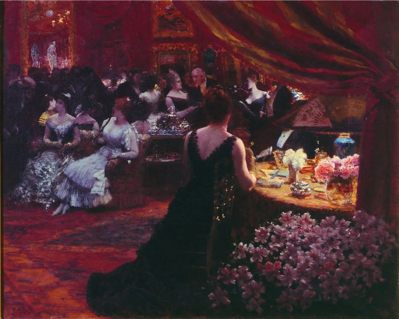 Le salon de la princesse Mathilde Bonaparte - Giuseppe De Nittis image 1 reproduction de peinture à l’huile
