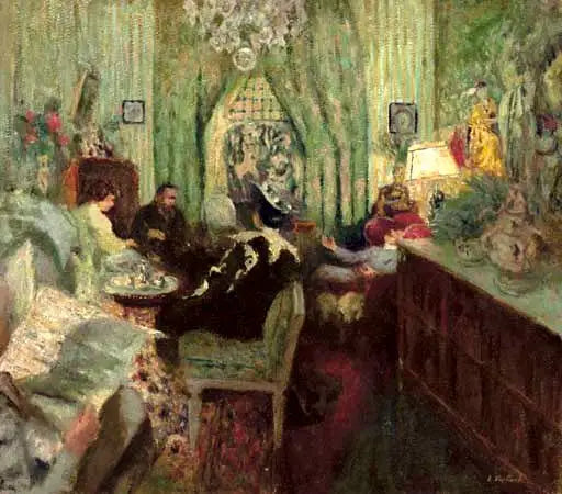 Le Salon de Madame Aron - Édouard Vuillard image 1 copie de tableau peinte à la main