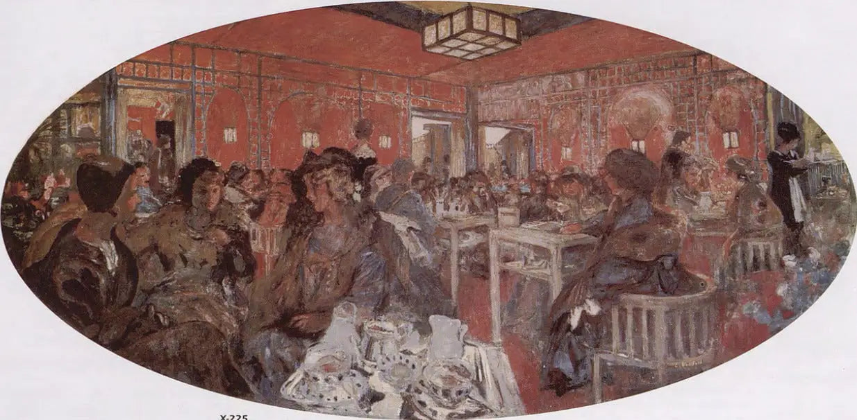 Le salon de thé du Grand Teddy - Édouard Vuillard image 1 copie peinte à la main à l’huile