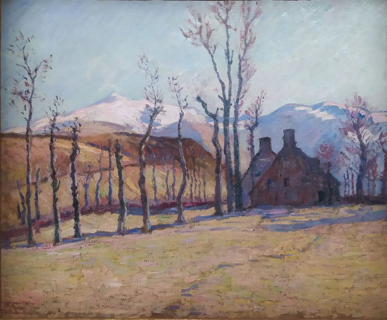 Le Sancy enneigé, vu depuis Saint-Sauves, 14 février 1896 - Armand Guillaumin image 1 reproduction de peinture à l’huile