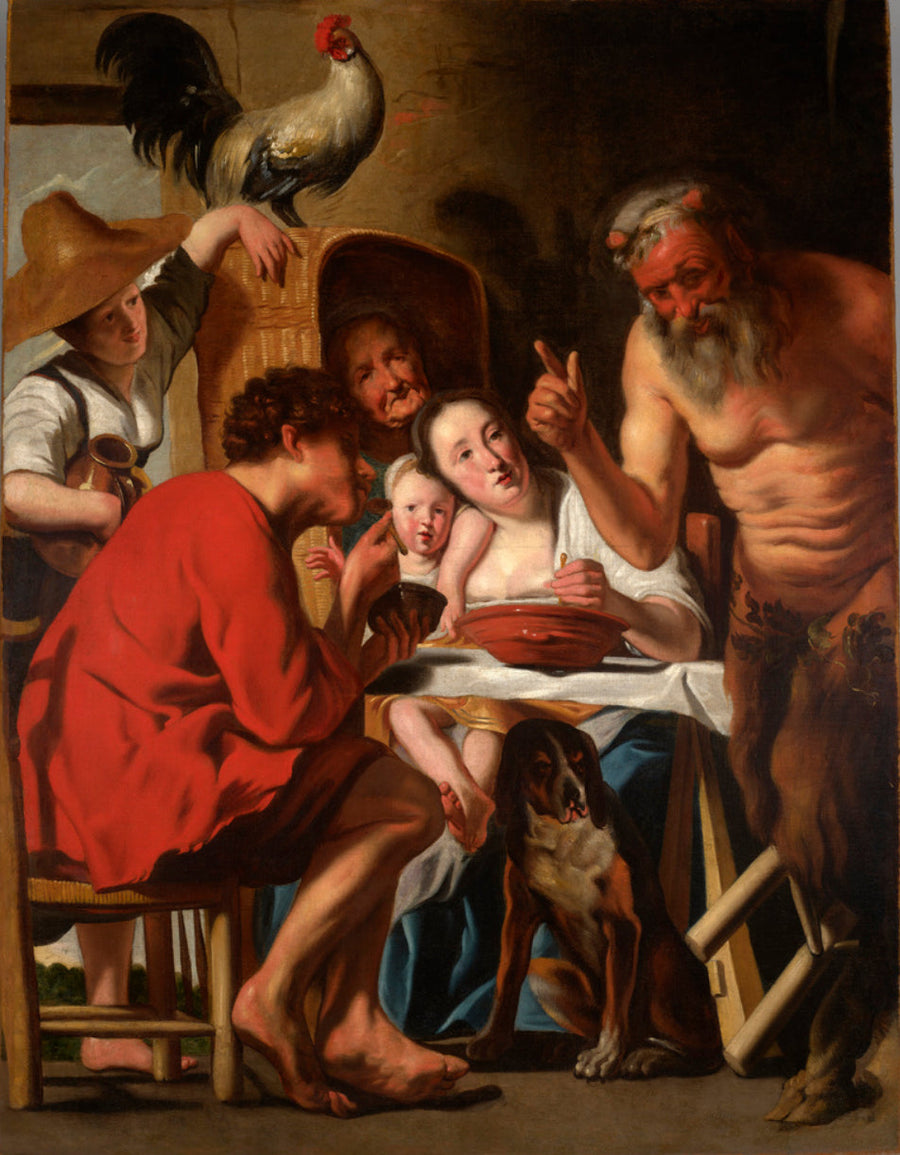 Le satyre et le paysan. - Jacob Jordaens