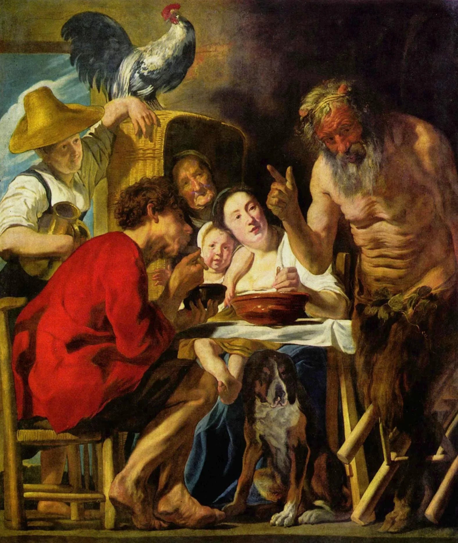 Le Satyre et le Paysan - Jacob Jordaens image 1 reproduction de peinture à l’huile