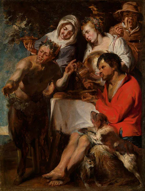 Le Satyre et le Paysan - Jacob Jordaens image 1 reproduction d’œuvre d’art à l’huile