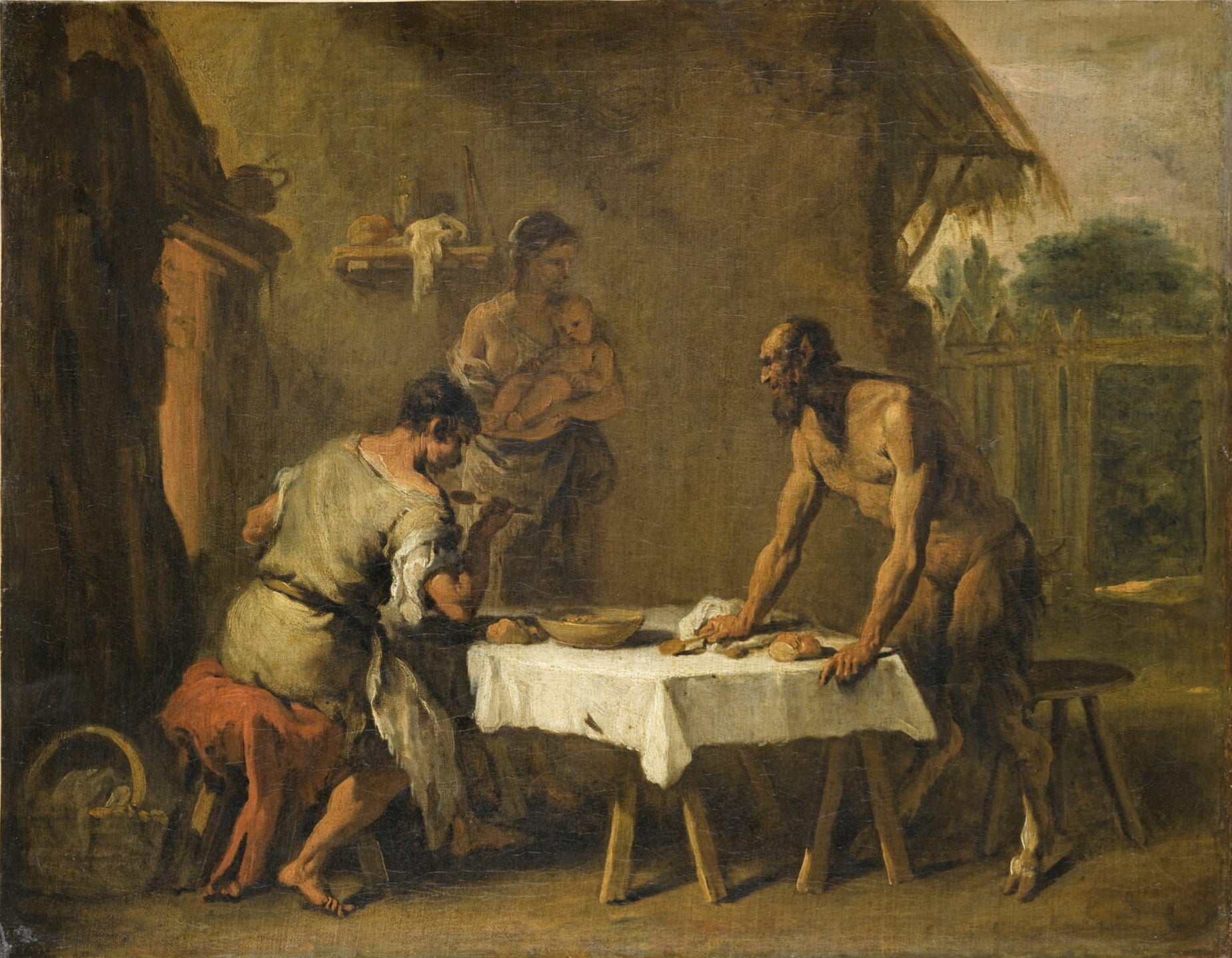 Le Satyre et le Paysan - Sebastiano Ricci image 1 copie de tableau peinte à la main