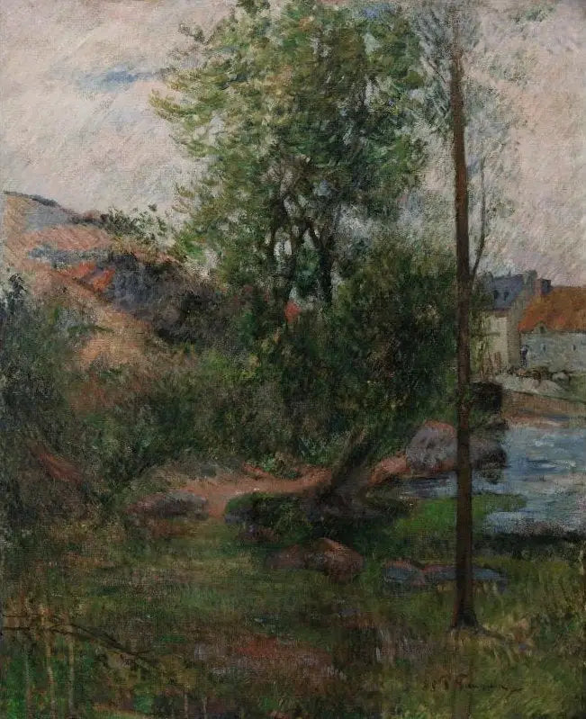 Le Saule au bord de l'Aven - Paul Gauguin image 1 reproduction d’œuvre d’art à l’huile