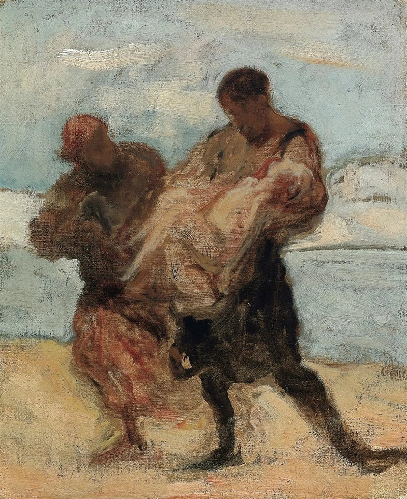Le sauvetage - Honoré Daumier