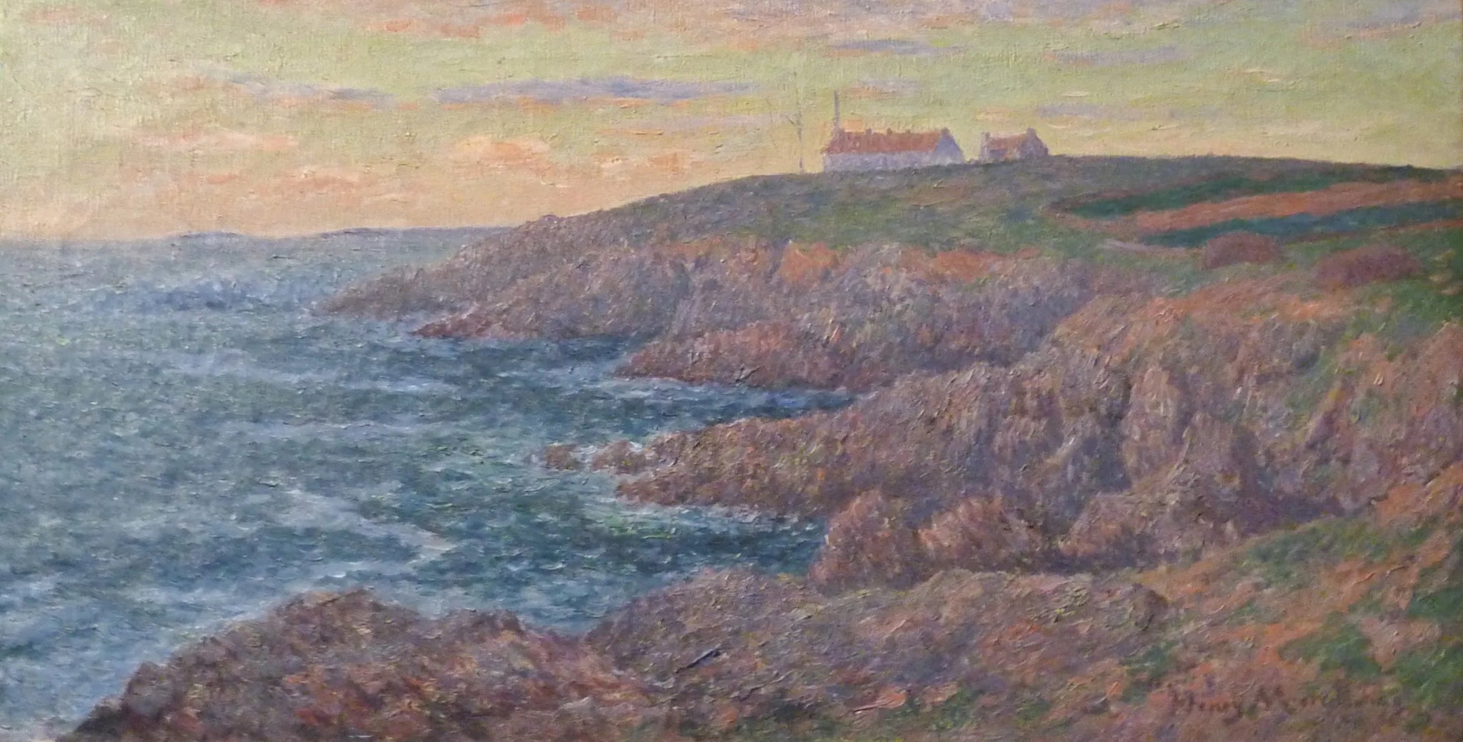 Le sémaphore de Begar Mor - Henry Moret image 1 tableau peint à l’huile sur toile