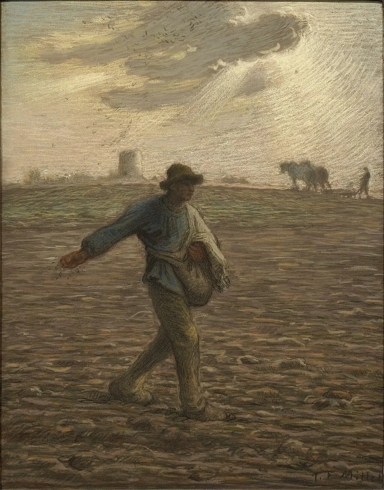 Le Semeur - Jean-François Millet image 1 copie peinte à la main à l’huile