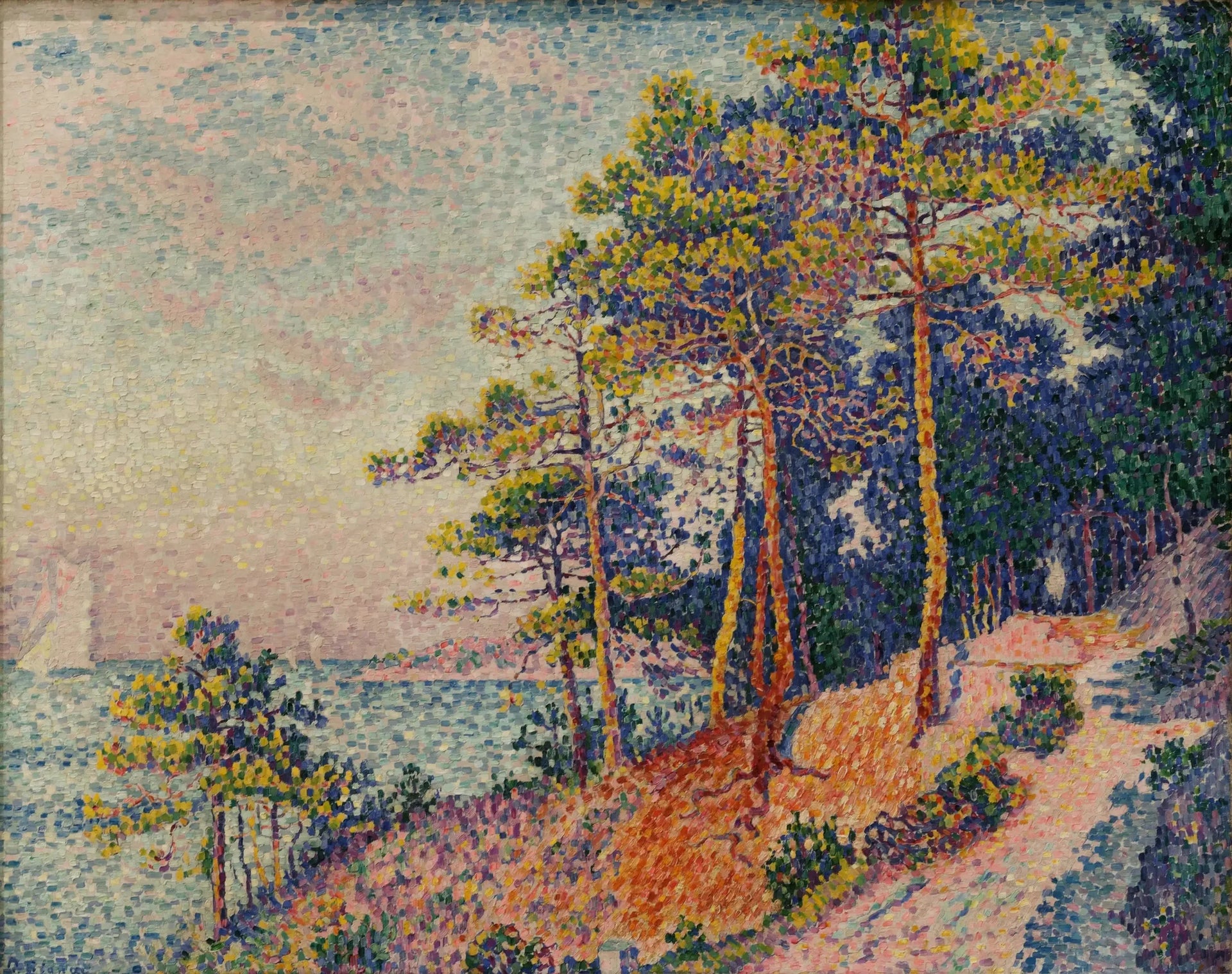 Le Sentier des douanes - Paul Signac image 1 copie peinte à la main à l’huile