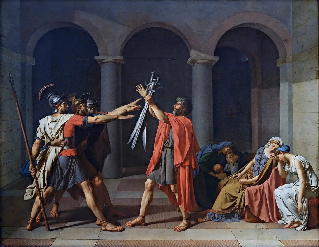 Le Serment des Horaces - Jacques-Louis David image 1 reproduction d’œuvre d’art à l’huile