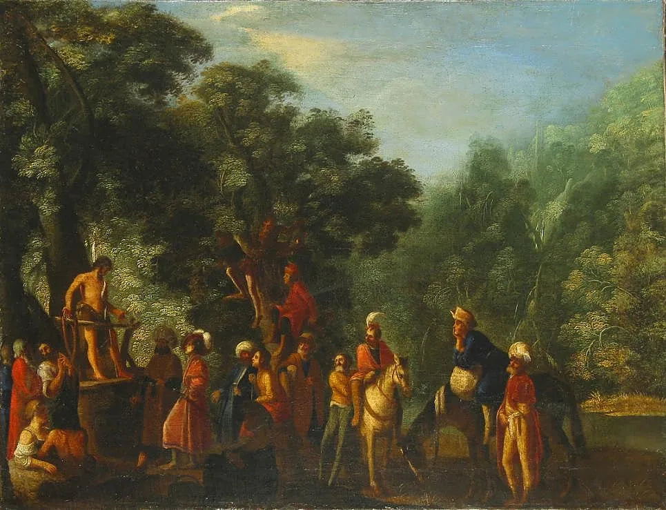 Le Sermon de saint Jean-Baptiste - Adam Elsheimer image 1 reproduction artisanale de tableau