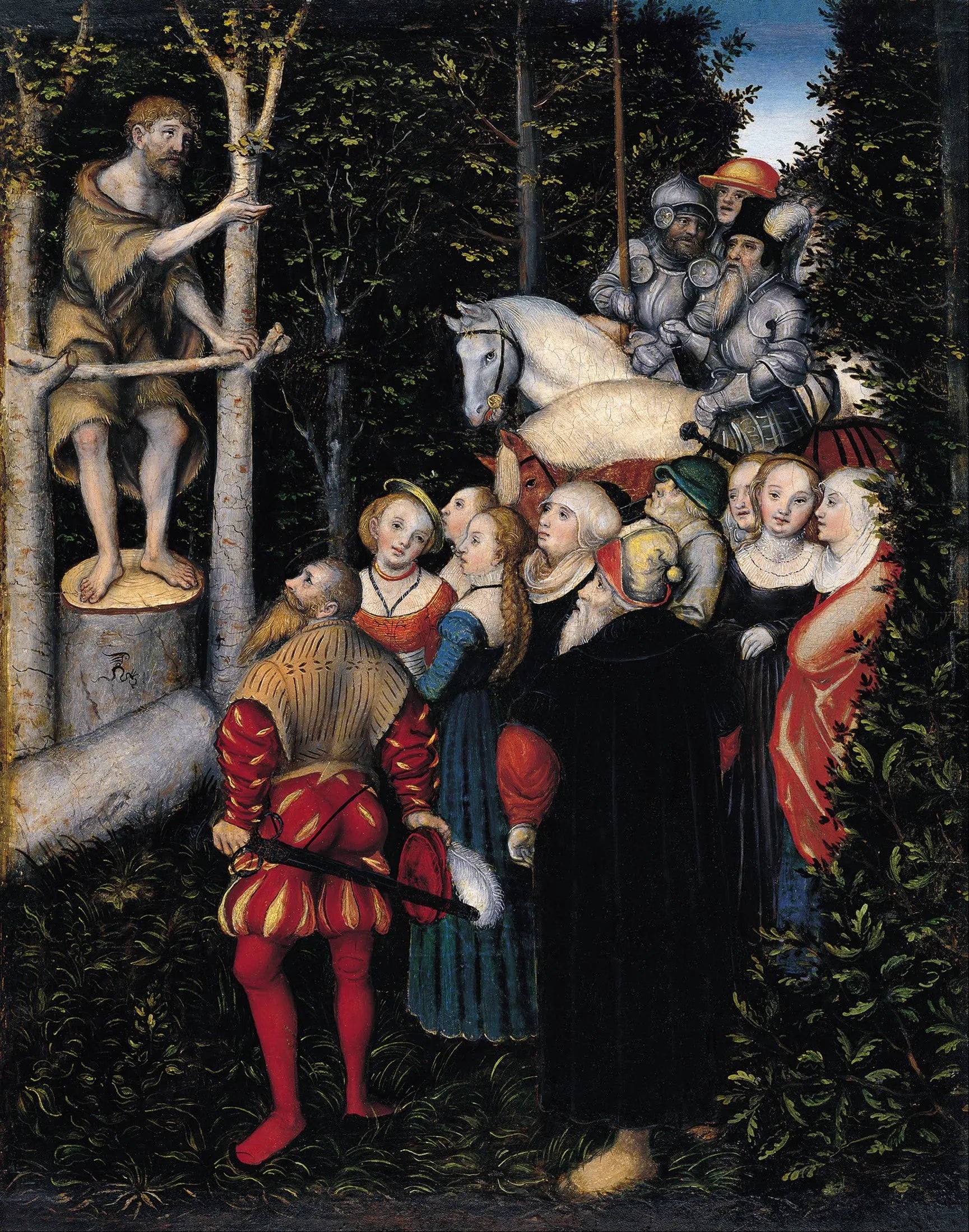 Le sermon de saint Jean-Baptiste - Lucas Cranach the Elder image 1 reproduction artisanale de tableau
