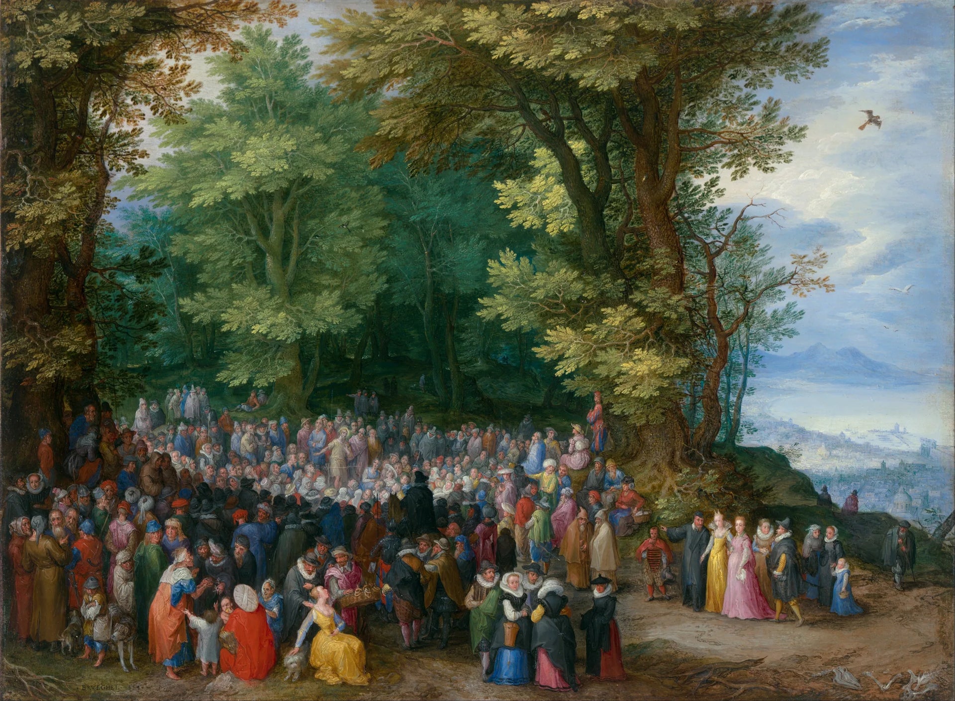 Le Sermon sur la montagne - Jan Brueghel l'Ancien image 1 copie de tableau peinte à la main