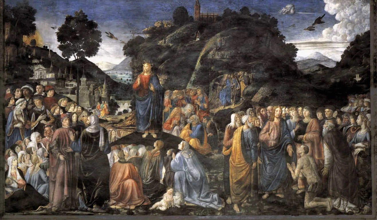 Le Sermont sur la montagne - Cosimo Rosselli image 1 tableau peint à l’huile sur toile