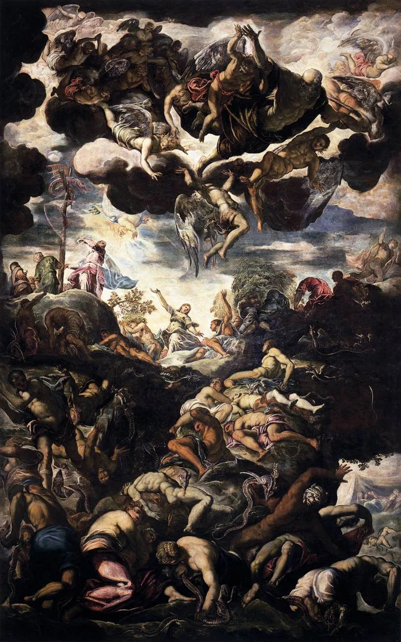 Le Serpent d'airain - Jacopo Tintoretto image 1 reproduction artisanale de tableau