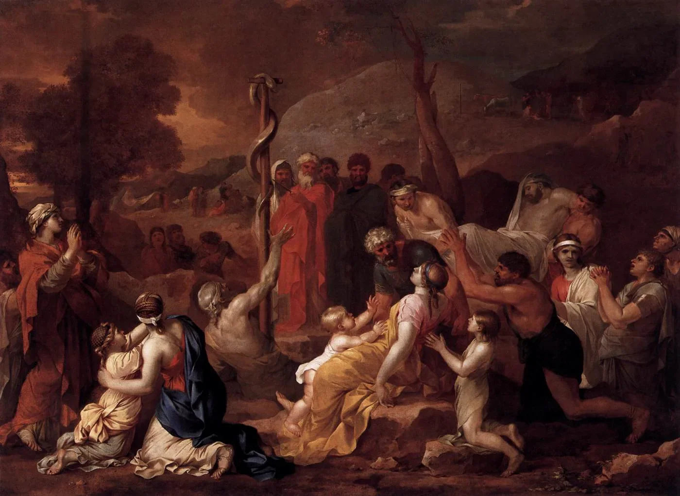 Le Serpent d'airain - Sébastien Bourdon image 1 copie de tableau peinte à la main