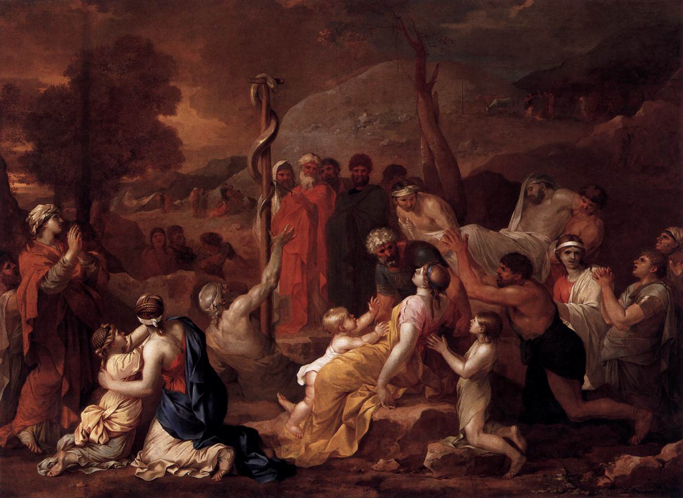 Le Serpent d'airain - Sébastien Bourdon image 1 copie peinte à la main à l’huile