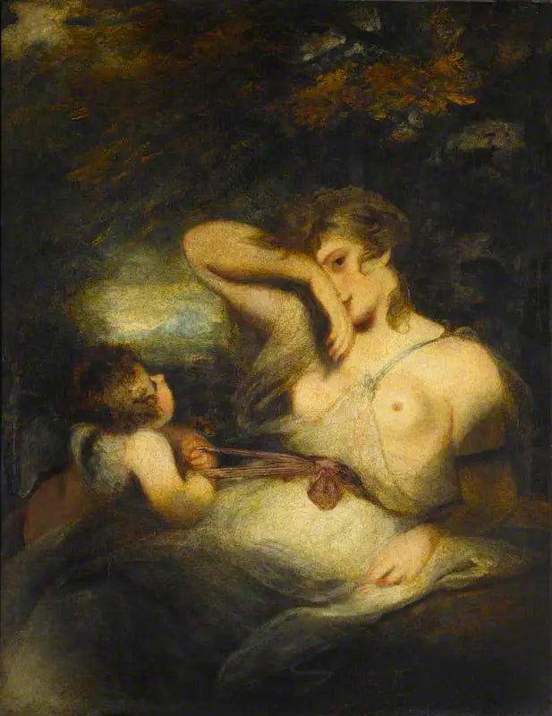 Le serpent dans l'herbe (L'amour libère la zone de beauté) - Joshua Reynolds image 1 reproduction artisanale de tableau