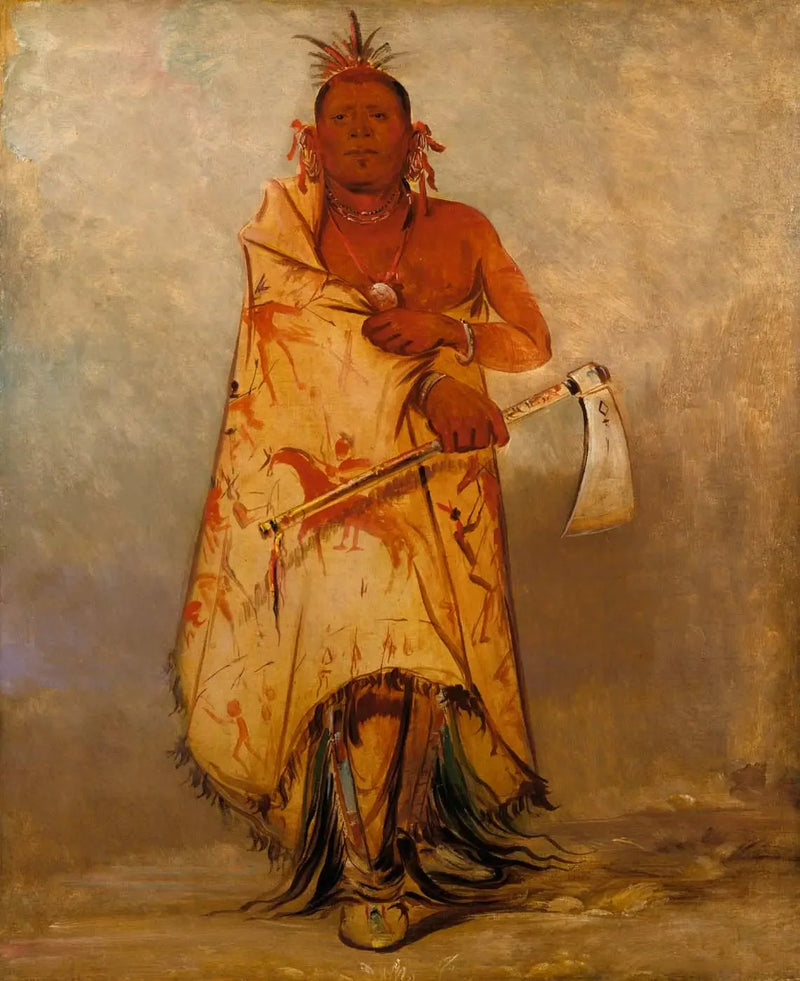 Le-sháw-loo-láh-le-hoo, Big Elk, chef des Skidi (Loup) Pawnee - George Catlin