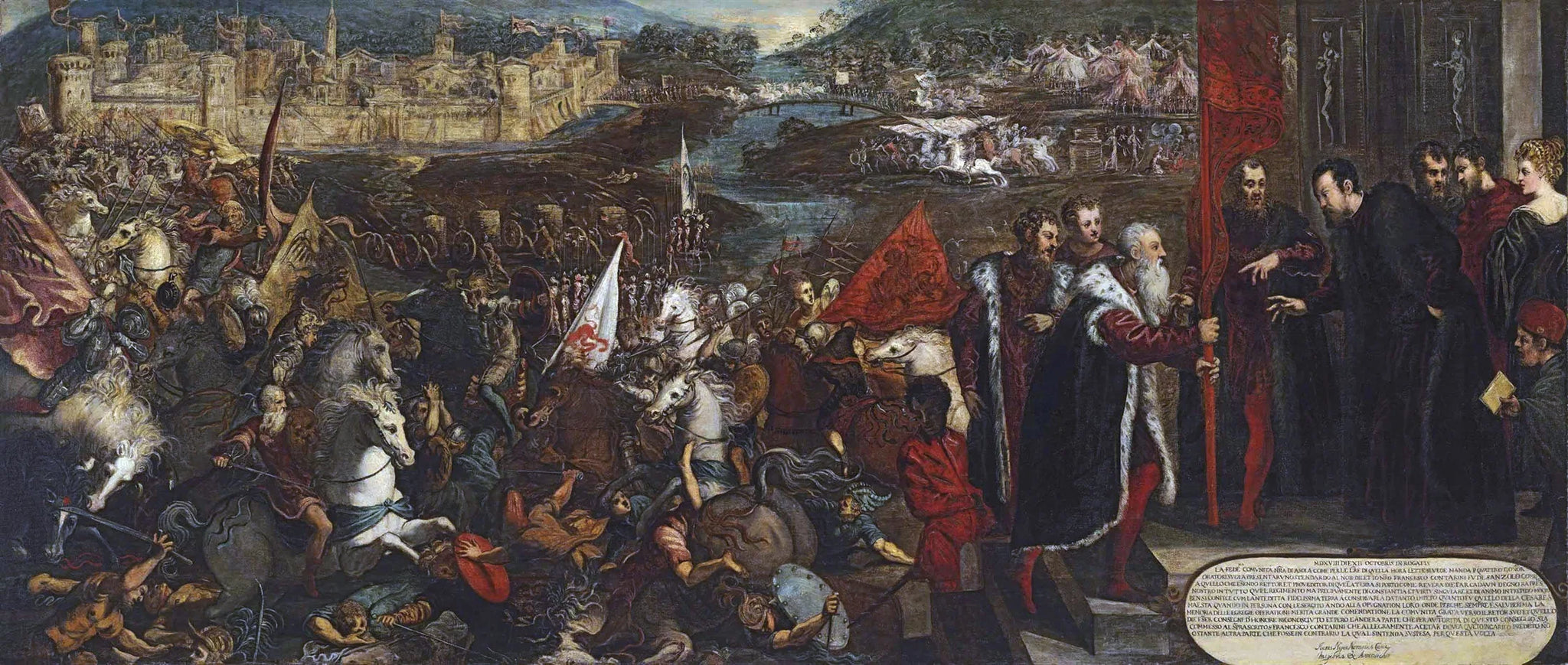 Le Siège d'Asola - Jacopo Tintoretto image 1 copie peinte à la main à l’huile
