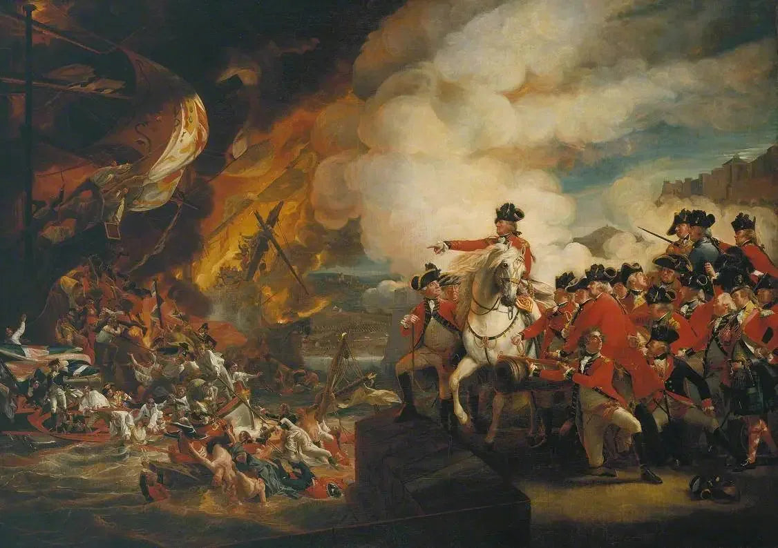 Le siège et le soulagement de Gibraltar, 13 septembre 1782 ; réplique - John Singleton Copley image 1 reproduction artisanale de tableau