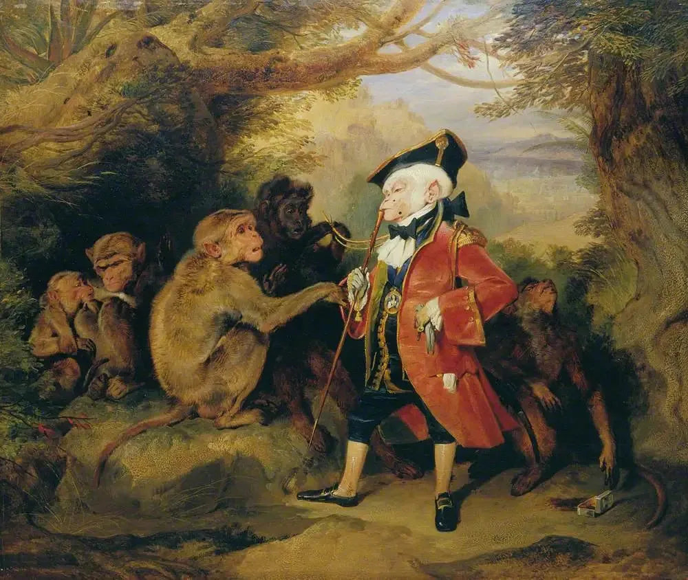 Le singe voyageur - Edwin Henry Landseer image 1 copie de tableau peinte à la main
